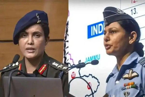 Cornel Sophia Qureshi and Wing Commander Byomika Singh