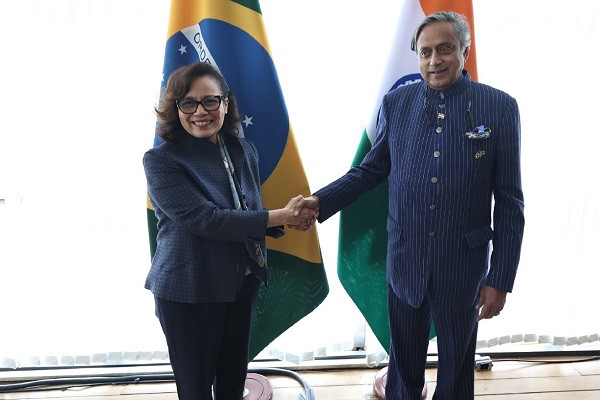 Shashi Tharoor-led delegation meets Brazil's Acting Foreign Minister