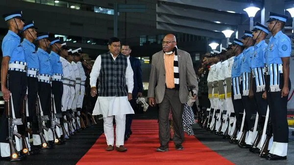 Fiji's Prime Minister Sitiveni Rabuka arrived in New Delhi