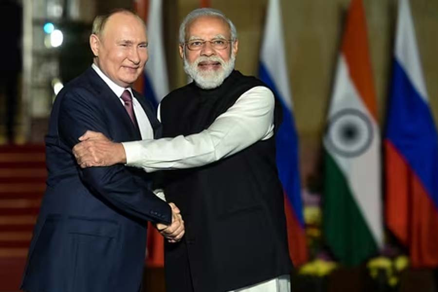 Indian Prime Minister Narendra Modi & Russian President Vladimir Putin