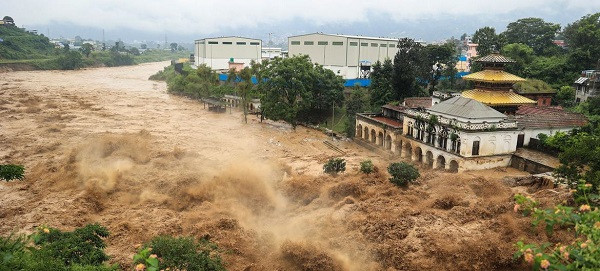 Nepal flood (symbolic picturte)