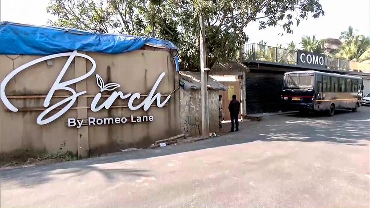 An outside view of the Birch by Romeo Lane restaurant, in Arpora