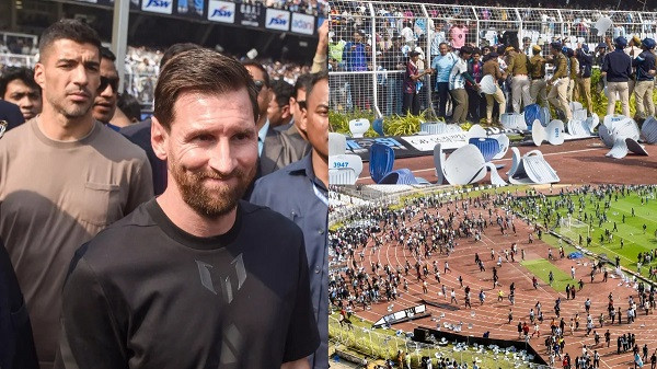 Messi India tour kicks off in Kolkata chaos