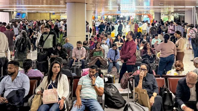 More than 100 flights were cancelled as IndiGo face massive staff crunch