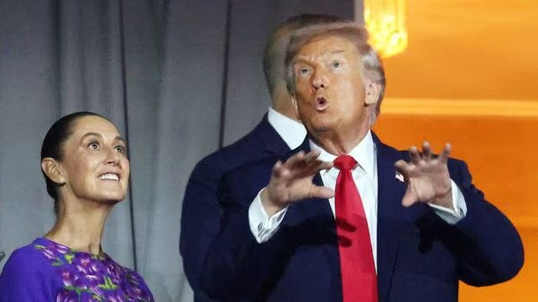 Mexico's President Claudia Sheinbaum and U.S. President Donald Trump