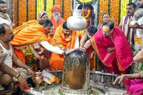 JP Nadda, CM Yadav offers prayers at Mahakal temple