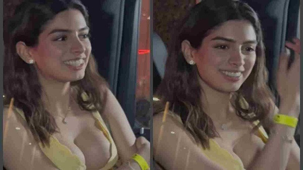 Khushi Kapoor wears a deep neckline outfit
