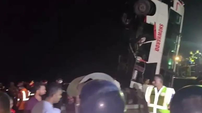 Bus Falls Into River In Bangladesh