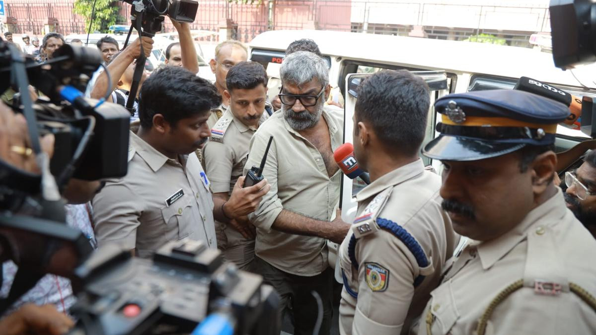 Filmmaker Ranjith after he was remanded in judicial custody in Kochi on Wednesday