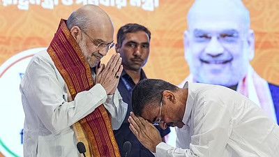 Union Home Minister Amit Shah  and Suvendu Adhikari