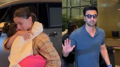 Alia Bhatt and Ranbir Kapoor were spotted at the Mumbai airport on Monday night