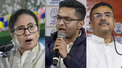 Suvendu Adhikari, Mamata Banerjee ,Abhishek Banerjee