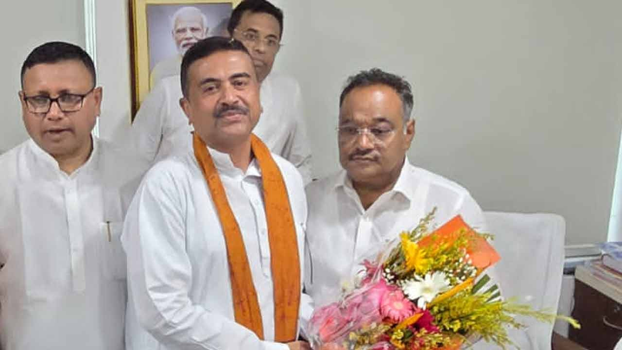 CM Suvendu Adhikari meets BJP state president Samik Bhattacharya