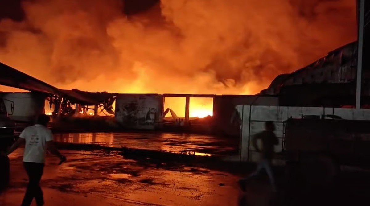 Massive Fire Guts Reliance, Britannia, Delhivery Warehouses In Jabalpur