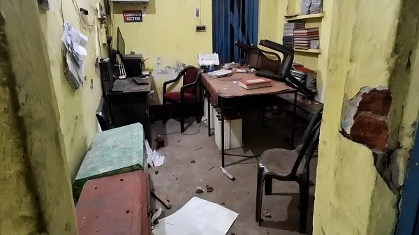 Vandalism at Asansol Police Outpost