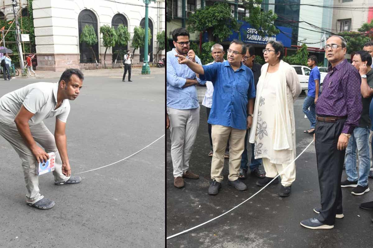 Kalighat Trinamool leadership preparing for the July 21 rally at Dharmatala