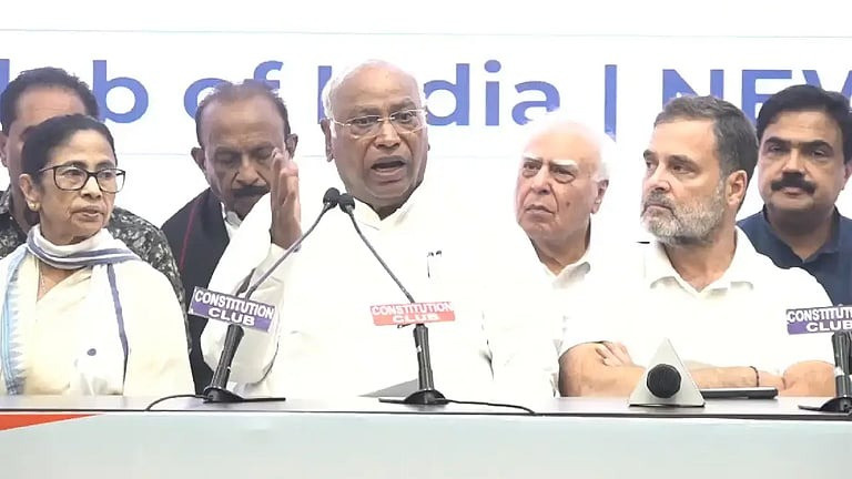 Press conference by the opposition alliance INDIA.