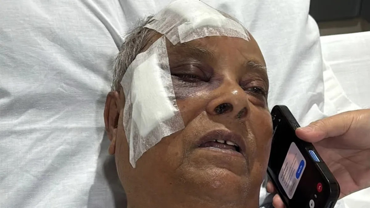 Injured Ashok Bhattacharya
