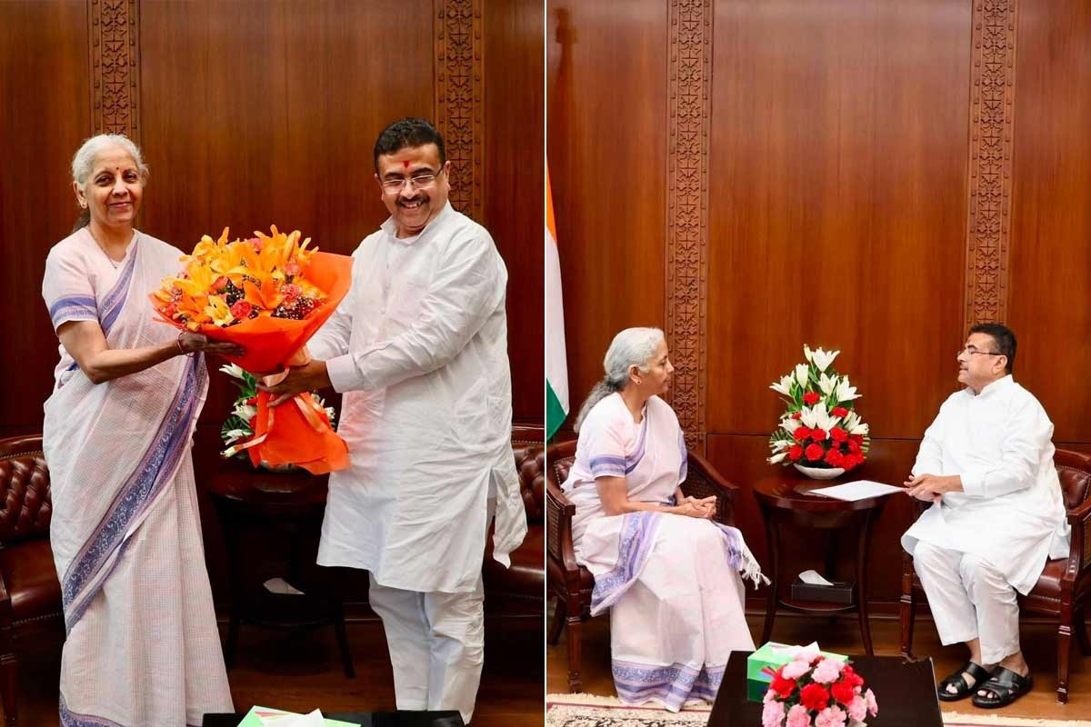 Chief Minister Suvendu meets Nirmala Sitharaman in Delhi.