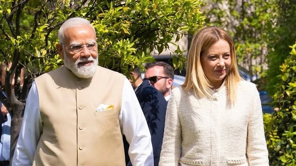 Prime Minister Narendra Modi and Italian Prime Minister Giorgia Meloni