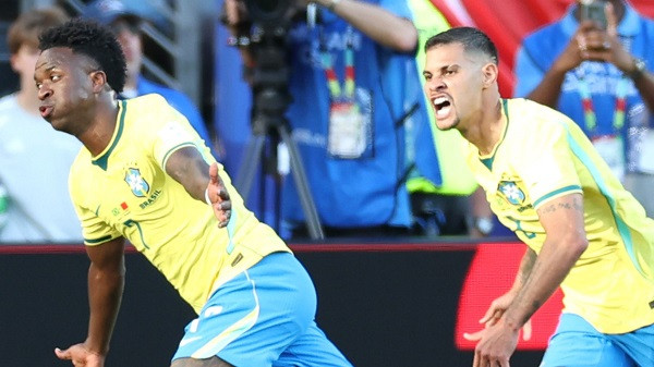 Vinicius Junior levelled for Brazil against Morocco with a beauty