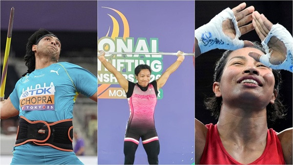 Neeraj Chopra,Lovlina Borgohain, and  Mirabai Chanu