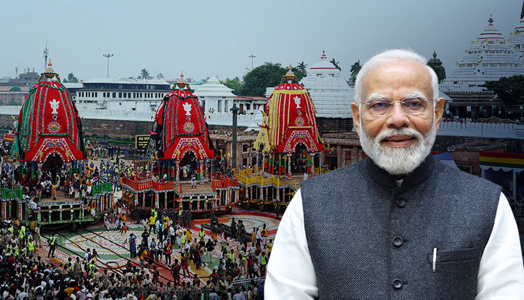 PM Modi greets people on Rath Yatra