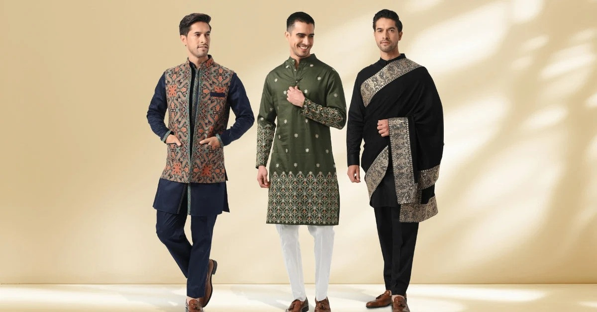 Bollywood-Inspired Men’s Puja Style