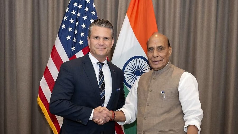 Defence Minister Rajnath Singh  & US Secretary of War Pete Hegseth