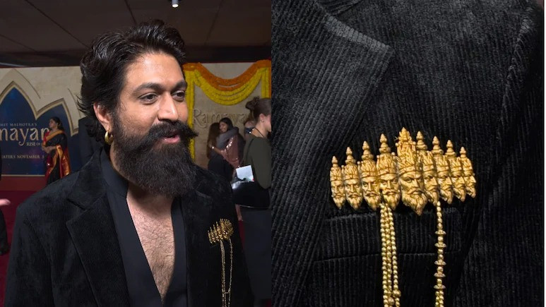 Yash Ravana gold brooch